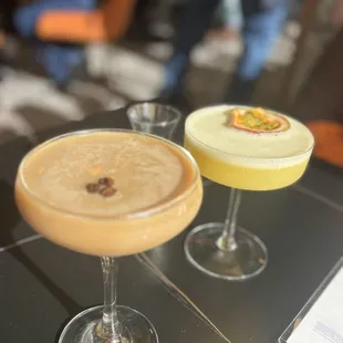 Espresso martini and pornstar martini