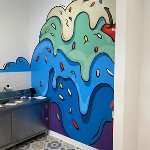 Cool artwork inside of The Charmery