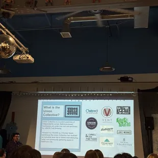 Pre movie presentation.