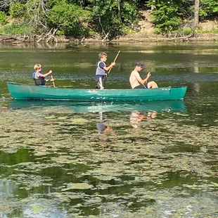 My 8 year old and his friend bringing another passenger to shore