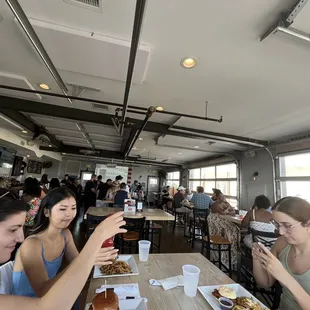 Upstairs seating area
