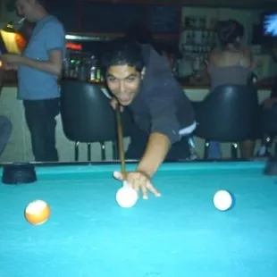 me sharkin' [except not] the pool table