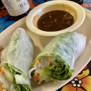 Fresh spring rolls.