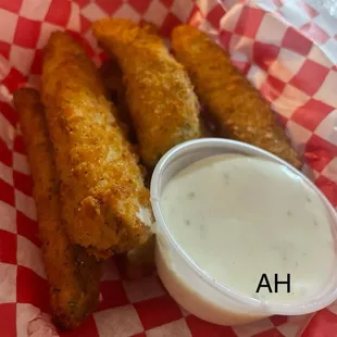 Fried Pickle Spears - raaaaaannnnnnnnnch