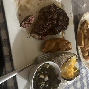 10 oz steak with one fillet