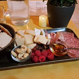 Cheese and Charcuterie board. $15
