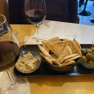 Delicious hummus appetizer