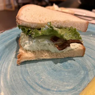 Benedictine, bacon, lettuce and Mayo sandwich.