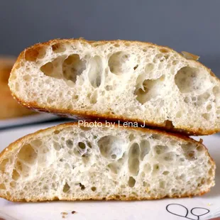 Inside of Olive Focaccia ($3.25) - not my favorite. A bit tough and chewy, bordering on hard.