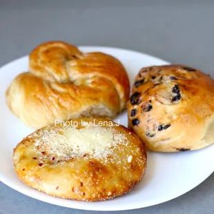 Zámpano ($3.25), Brioche ($3.35), Chocolate Thing ($3.75)