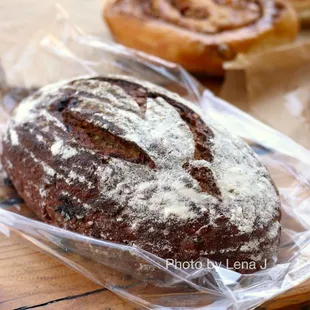 Seeded Rye Bread ($6.50) - pretty sweet from the molasses and raisins mixed in. Also has some cocoa.