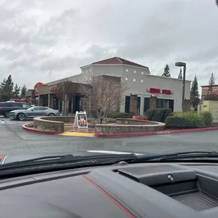 a view of a parking lot