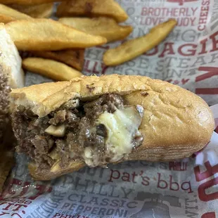 Half a large Motown Philly with so much bread that could be filled up