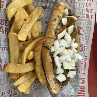 Motown Philly add garlic and raw onions
