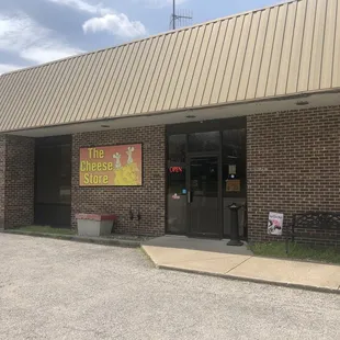 the front of the building