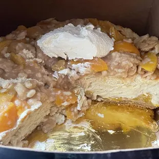 Peach cobbler Hennessy cheesecake