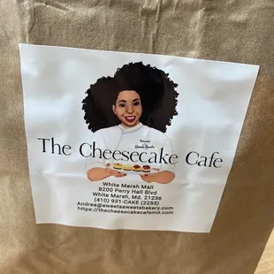 Bag with business info