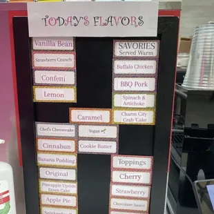Flavor Menu