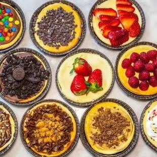 These are just a sampling. Pick 2 of your favorite flavors with every cheesecake. You can not go wrong!