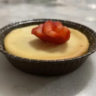 These plain mini cheesecakes can be customized with different toppings.
