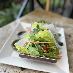 Asian Chicken Lettuce Wrap Tacos @ The Cheesecake Factory