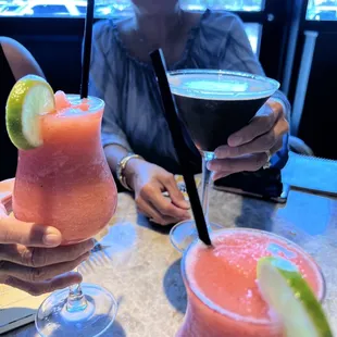 Strawberry Margaritas and espresso martini