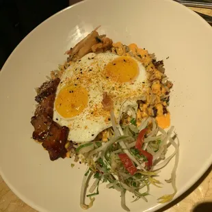 Breakfast kimchi rice &amp; eggs