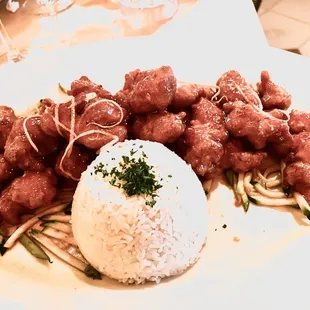 Orange Chicken and rice