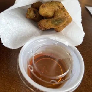 Fried Avocado Bites with Honey Sweet &amp; Sour Sauce
