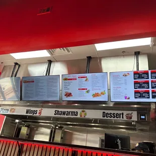 menus on the wall