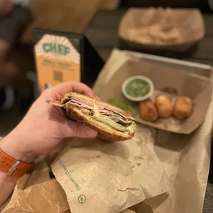 Pork Medianoche Sandwich