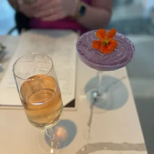 Cava and lychee cocktail (forgot the name)