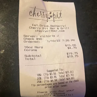 Over charged for margaritas