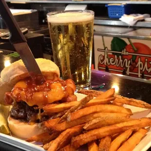 Burgers are our speciality! Fresh from Flicker Meats! Try a Texas Burger today!