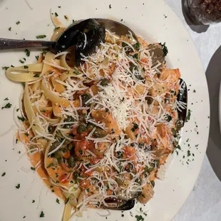 Seafood fettuccine