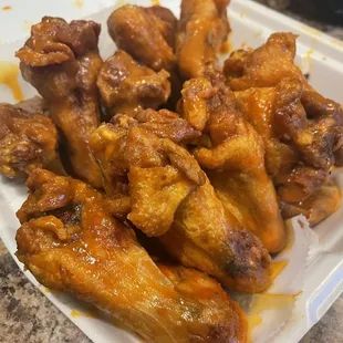 10 piece Wings.  Honey Hot!  $1.50 each on Wednesday y'all.