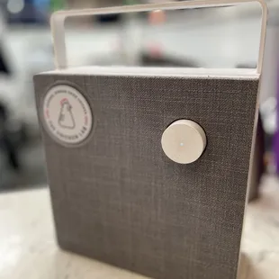 a close up of a radio