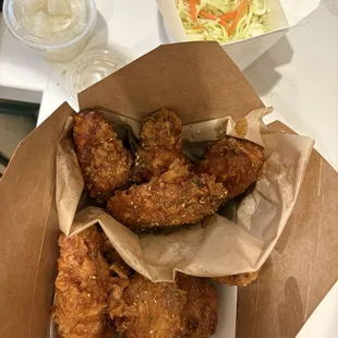 Small wings half soy garlic half spicy medium