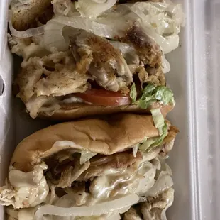 Chicken Sandwich with Cheese and Onion