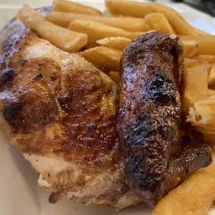 a plate of french fries