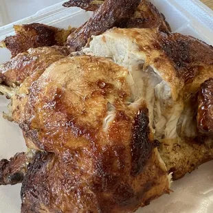 chicken in a styrofoam container