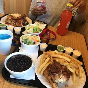 1/4 chicken &amp; a 1/2 chicken