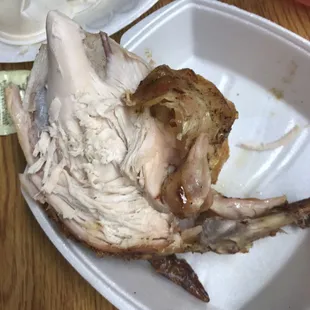 Chicken looks like it came out early from the grill