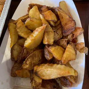 Broasted potatoes