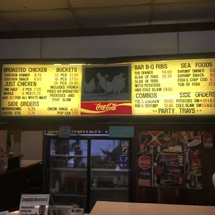 The menu