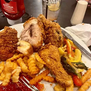 Chicken plate with blood