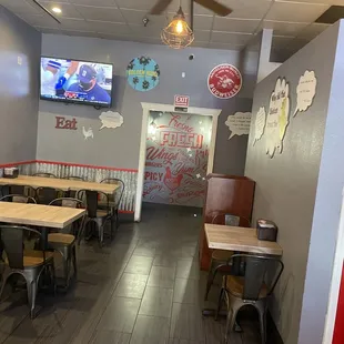 the interior of the restaurant