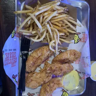 Five finger combo with honey mustard