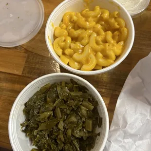 Collards are delicious, I'm not a fan of the Mac and cheese