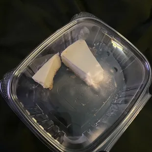 This tiny slice of cheesecake was almost 6 bucks! Not worth it!